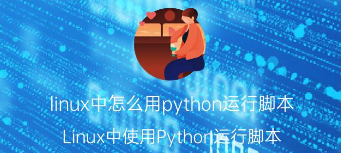 linux中怎么用python运行脚本 Linux中使用Python运行脚本